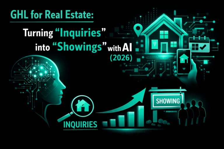 GHL for Real Estate: Turning "Inquiries" into "Showings" with AI (2026)