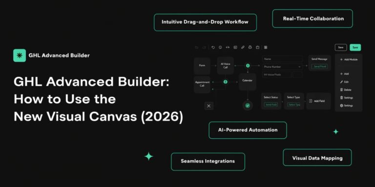 GHL Advanced Builder: How to Use the New Visual Canvas (2026)